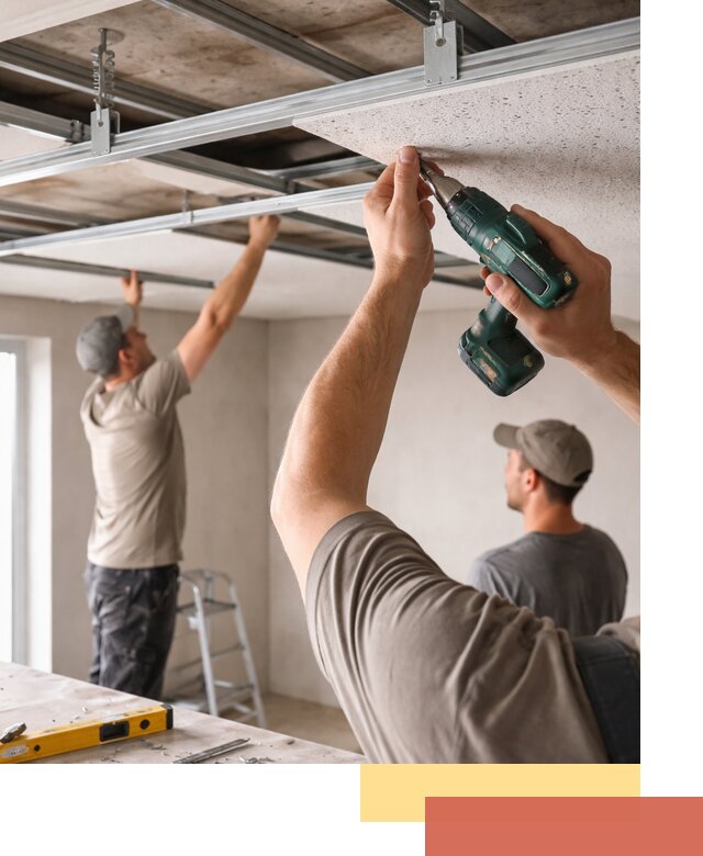 Монтаж акустического потолка в Шумерле под ключ