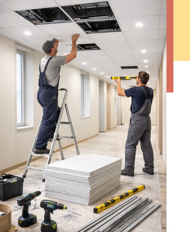 Ремонт потолка Армстронг в Шумерле от 4888 руб. — быстро и недорого | ОТДЕЛОЧНИК-Шмр