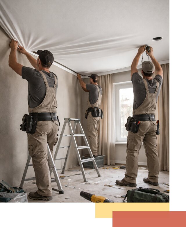 Монтаж матового натяжного потолка в Шумерле качественно и быстро