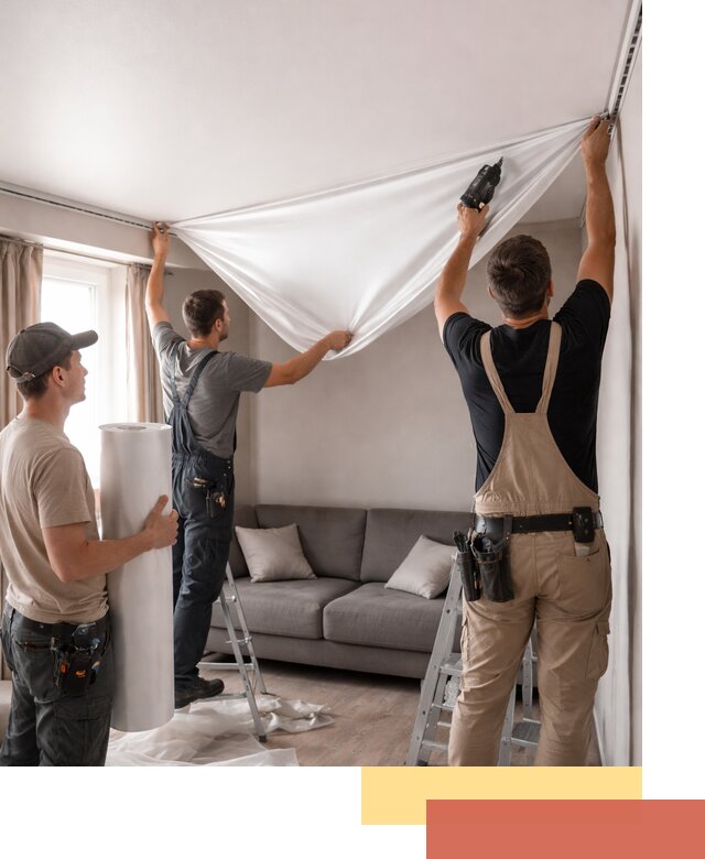 Монтаж сатинового натяжного потолка в Шумерле качественно и быстро