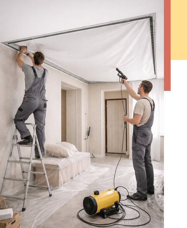 Монтаж натяжного потолка в прихожей в Шумерле от 2879 руб. под ключ | ОТДЕЛОЧНИК-Шмр