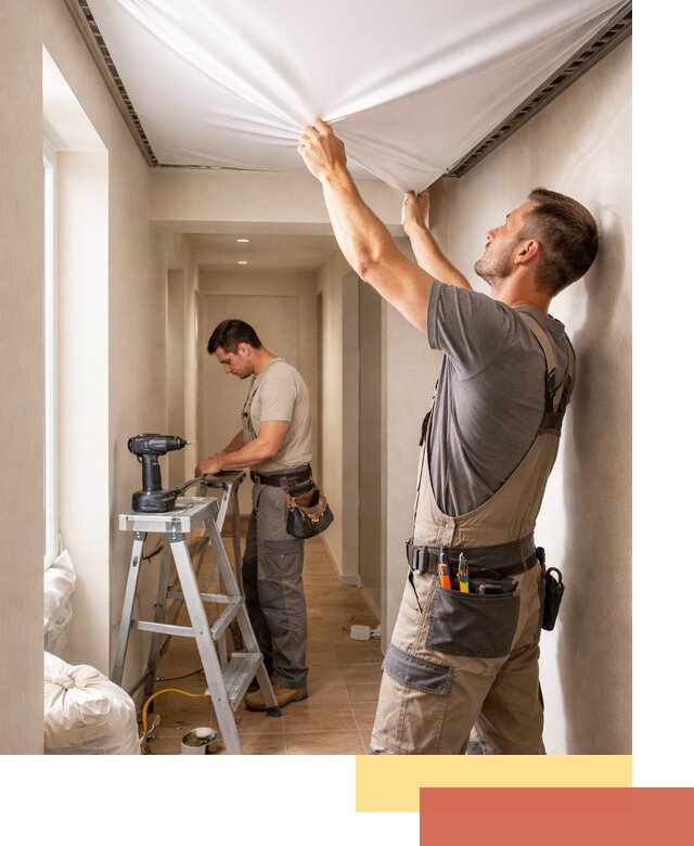 Монтаж натяжного потолка в прихожей в Шумерле