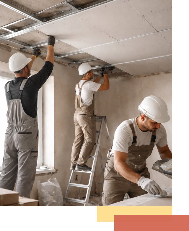 Одноуровневый потолок из гипсокартона в Шумерле — монтаж и отделка