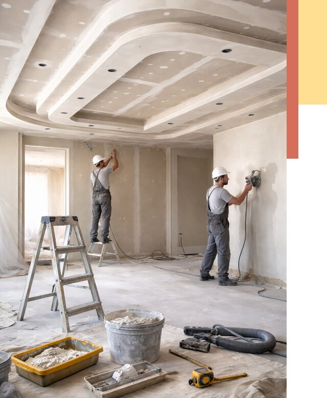 Многоуровневый потолок из гипсокартона в Шумерле от 815 руб. под ключ | ОТДЕЛОЧНИК-Шмр