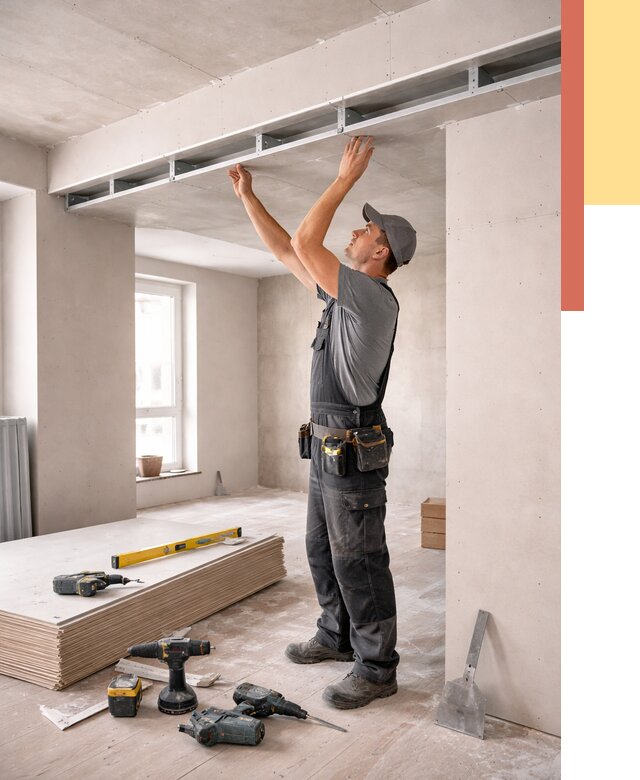 Потолок из гипсокартона с нишей в Шумерле от 1358 руб. под ключ | ОТДЕЛОЧНИК-Шмр