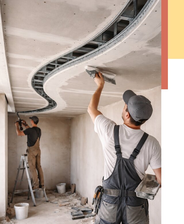 Криволинейный потолок из гипсокартона в Шумерле от 2281 руб./м2 | ОТДЕЛОЧНИК-Шмр