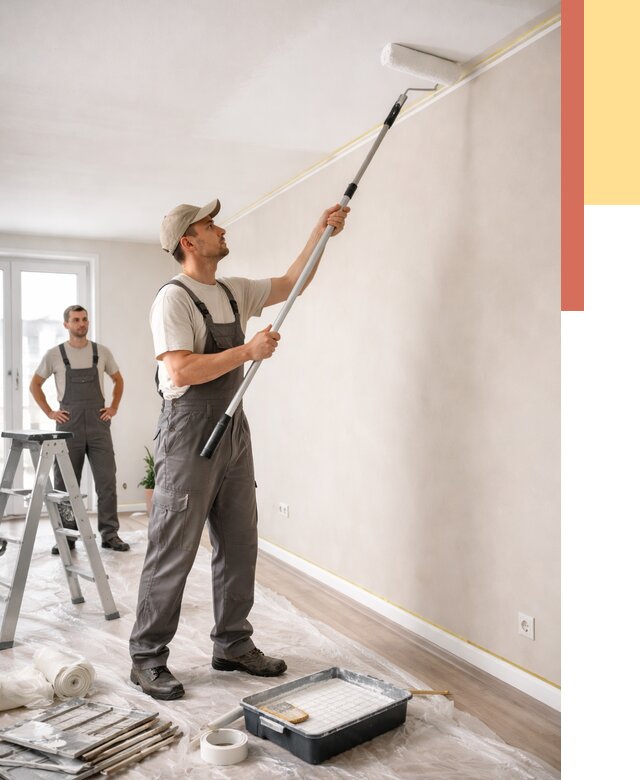 Покраска потолка из гипсокартона в Шумерле от 4888 руб./м2 — услуги под ключ | ОТДЕЛОЧНИК-Шмр