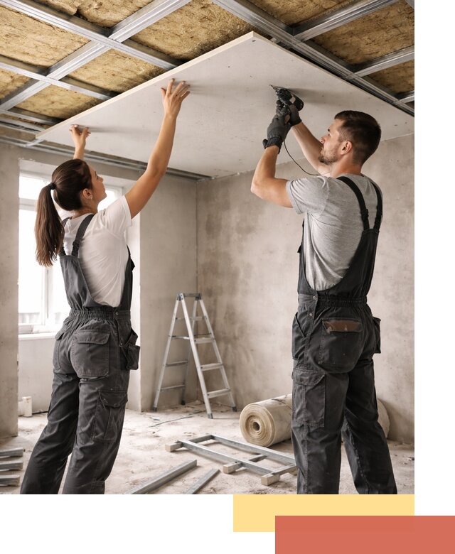 Звукоизоляция потолка из ГКЛ в Шумерле профессионально и надежно