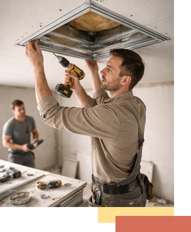 Монтаж люка в потолок из ГКЛ в Шумерле