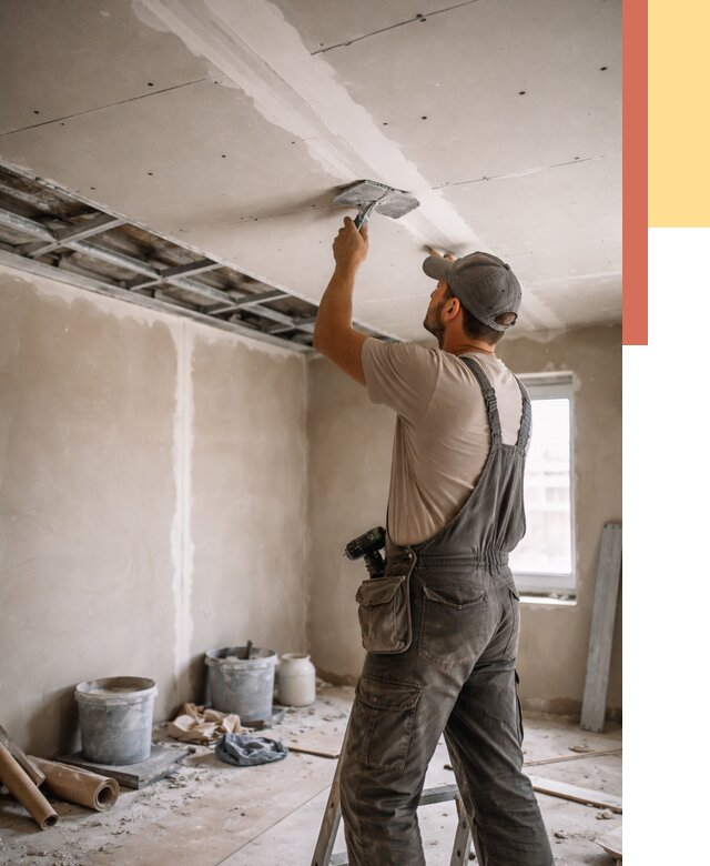 Ремонт потолка из гипсокартона в Шумерле от 706 руб./м² — быстро и недорого | ОТДЕЛОЧНИК-Шмр