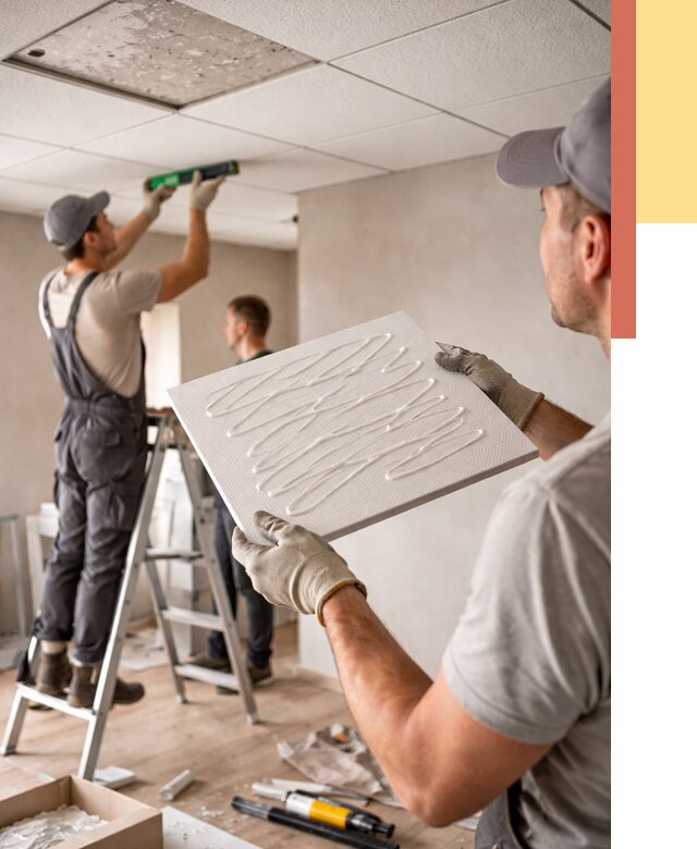 Монтаж потолочной плитки в Шумерле от 4888 руб. — быстро и недорого | ОТДЕЛОЧНИК-Шмр