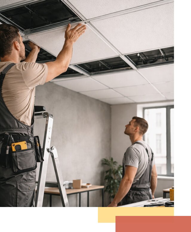 Монтаж потолочной плитки в Шумерле качественно и в срок