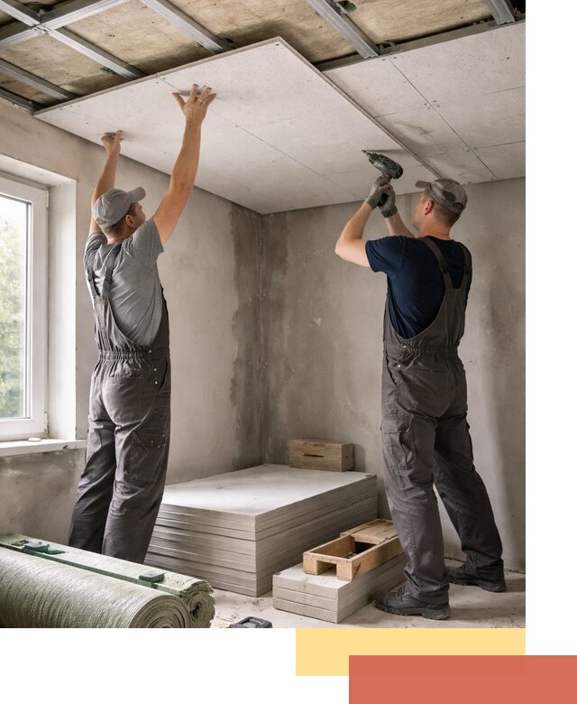 Шумоизоляция потолка панелями ЗИПС в Шумерле